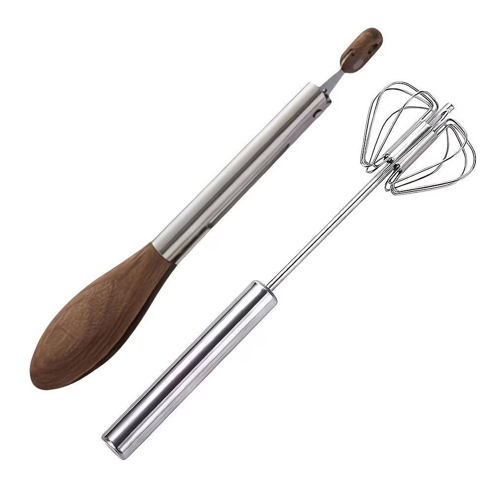 wooden handle stainless steel stirring spoon long handle